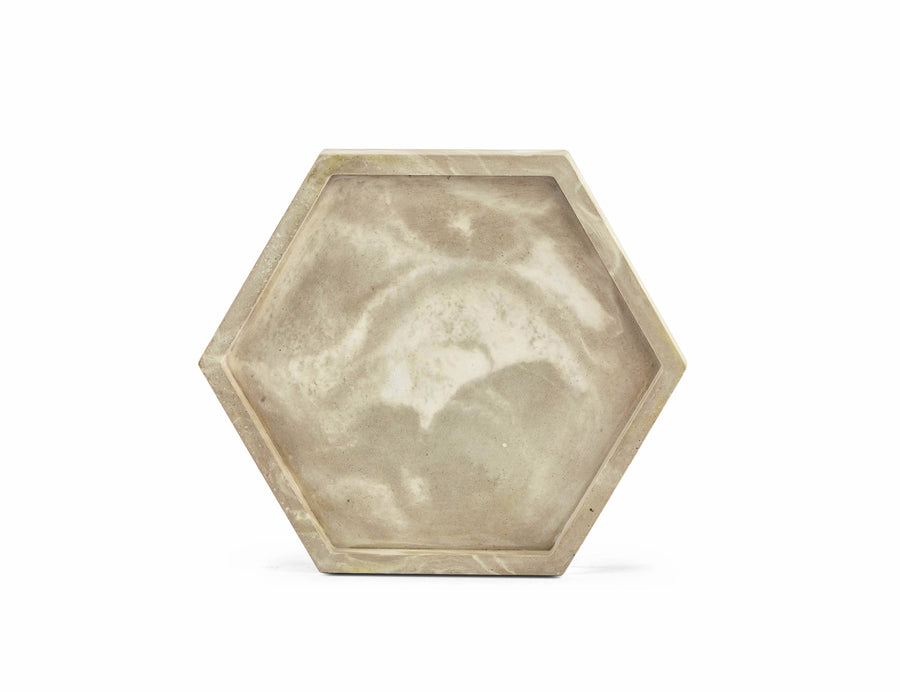 Hexagon Tray - Marble
