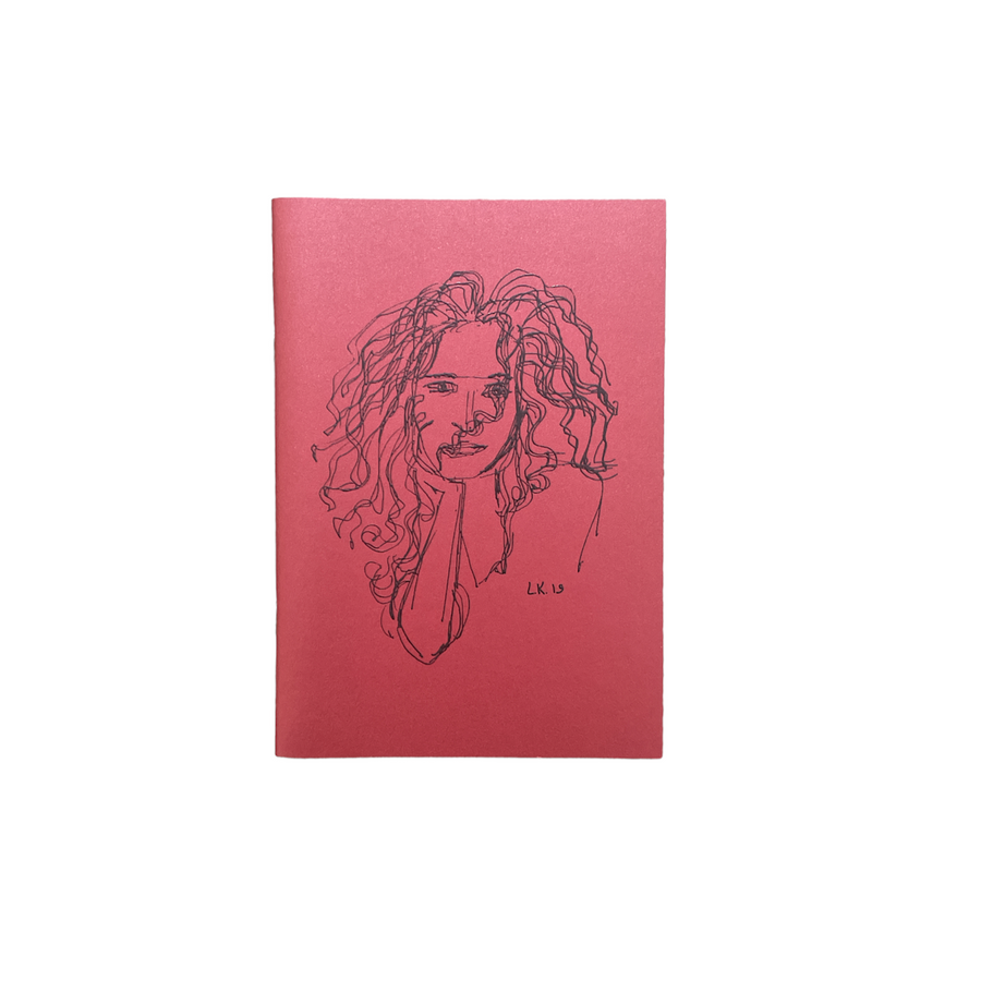 Bloc Note Femme Fonds Rouge profil - Collection #Womeninart2